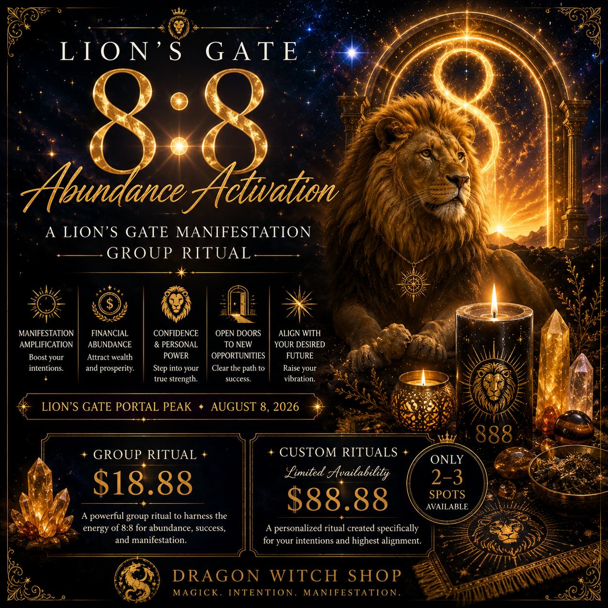 Lion’s Gate 8:8 Abundance Activation